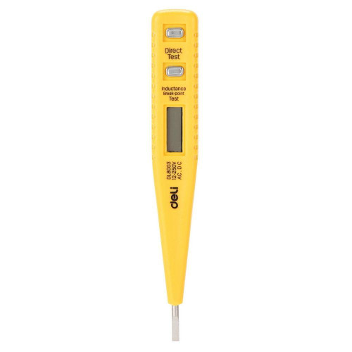 Индикаторная отвертка-тестер напряжения цифровая Deli DL8003 (12-250 В) Индикаторная отвертка-тестер напряжения цифровая Deli DL8003 (12-250 В)