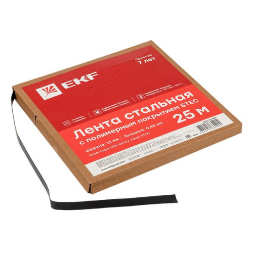 Лента стальная с полимерным покрытием STEC 12x0,45 (25м.) EKF