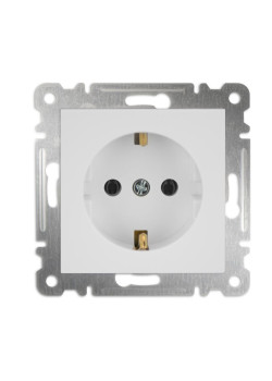 Розетка 1-м СП Karea 16А IP20 с заземл. механизм бел. Makel 57001028