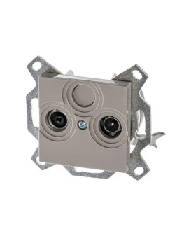 Розетка телевизионная проходная TV/R Levit 7дБ кофе макиато ABB 2CHH083607A6018