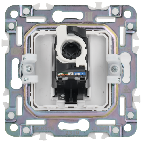 SKANDY Розетка компьютерная RJ45 кат.6 SK-K02N металл никель IEK SKANDY Розетка компьютерная RJ45 кат.6 SK-K02N металл никель IEK