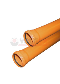 Труба ф110 с раструбом L=0.5м рыжая (30) VALFEX 301100050