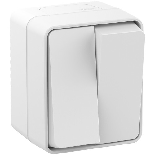 ATLASDESIGN PROFI IP54 О/У 2-клавишный ВЫКЛЮЧАТЕЛЬ, сх.5, 10АХ, БЕЛЫЙ ATLASDESIGN PROFI IP54 О/У 2-клавишный ВЫКЛЮЧАТЕЛЬ, сх.5, 10АХ, БЕЛЫЙ