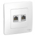 BLANCA С/У РОЗЕТКА двойная компьютерная RJ45, кат.5E, БЕЛЫЙ BLANCA С/У РОЗЕТКА двойная компьютерная RJ45, кат.5E, БЕЛЫЙ