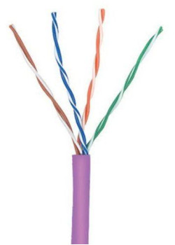 Кабель информационный Lanmaster TWT-5EUTP-NGLS кат.5E UTP 4 пары 24AWG PVC внутренний 305м фиолетовый
