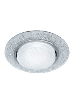 Светильник встраиваемый с белой LED подсветкой Feron CD4046 потолочный GX53 без лампы, прозрачный, хром