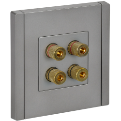 FORTE&PIANO Аудиорозетка 4-местная FP539 сталь IEK