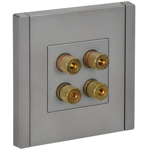 FORTE&PIANO Аудиорозетка 4-местная FP539 сталь IEK