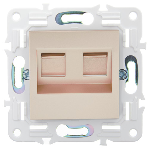 SKANDY Розетка компьютерная двойная RJ45 кат.6 SK-K04Sa песочный IEK SKANDY Розетка компьютерная двойная RJ45 кат.6 SK-K04Sa песочный IEK
