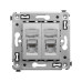 Компьютерная розетка RJ-45 в стену, кат.5e двойная экранированная, Avanti, закаленная сталь Компьютерная розетка RJ-45 в стену, кат.5e двойная экранированная, Avanti, закаленная сталь