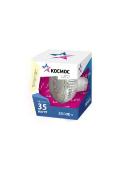Лампа светодиодная JCDR 3Вт 220В GU5.3 3000К Космос Lksm_LED3wJCDRC30