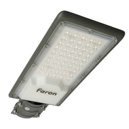 Светодиодный уличный консольный светильник Feron SP3032 50W 6400K 230V, серый Светодиодный уличный консольный светильник Feron SP3032 50W 6400K 230V, серый