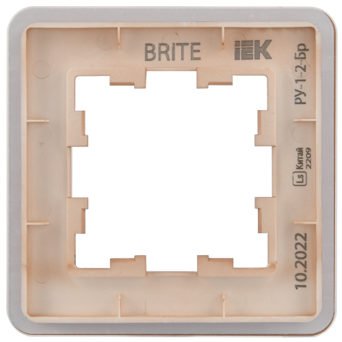 BRITE Рамка 1-местная РУ-1-2-Бр стекло дымчатый RE IEK BRITE Рамка 1-местная РУ-1-2-Бр стекло дымчатый RE IEK
