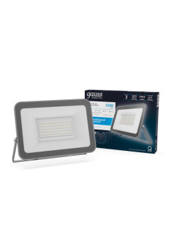 Прожектор светодиодный Qplus 50Вт 6500К IP65 5250лм 200-240В ДО графит. GAUSS 690511350