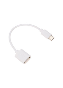 Кабель OTG Type C на USB/2.4A/PVC/white/1m/Rexant 18-1180
