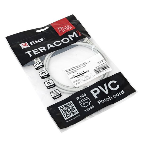 Патч-корд TERACOM PRO Cat.5E неэкран. UTP PVC серый (1,0м) Патч-корд TERACOM PRO Cat.5E неэкран. UTP PVC серый (1,0м)