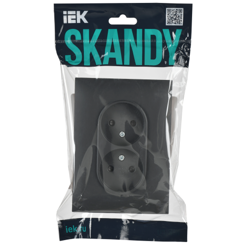 SKANDY Розетка 2-местная без заземления с защитными шторками 10А в сборе SK-R09T титан IEK SKANDY Розетка 2-местная без заземления с защитными шторками 10А в сборе SK-R09T титан IEK