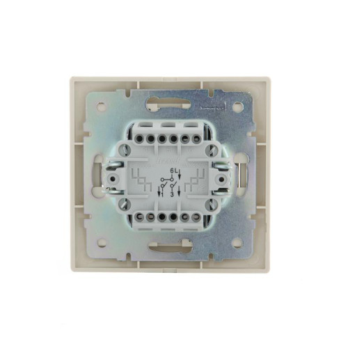 Выключатель 2-кл. СП Mira 10А IP20 со вставкой крем. LEZARD 701-0303-101 Выключатель 2-кл. СП Mira 10А IP20 со вставкой крем. LEZARD 701-0303-101