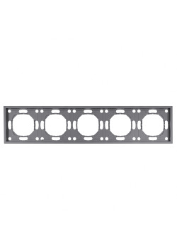 Рамка STEKKER, PFR00-5005-10 5-местная, серия Эмили, платиново-серый, soft touch