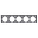 Рамка STEKKER, PFR00-5005-10 5-местная, серия Эмили, платиново-серый, soft touch Рамка STEKKER, PFR00-5005-10 5-местная, серия Эмили, платиново-серый, soft touch