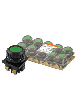 Выключатель кнопочный КЕ 011-У2-исп.2 зеленый 1з+1р 10A 660B IP40 TDM