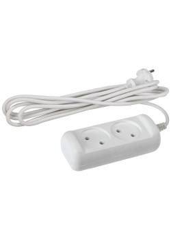 Удлинитель 2х1.5м без заземл. 10А IP20 U-2-1.5m-2х1 ПВС 2х1 Эра Б0028359