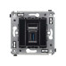 USB 3.0 розетка одинарная в стену, тип А-А, Avanti, черный квадрат USB 3.0 розетка одинарная в стену, тип А-А, Avanti, черный квадрат