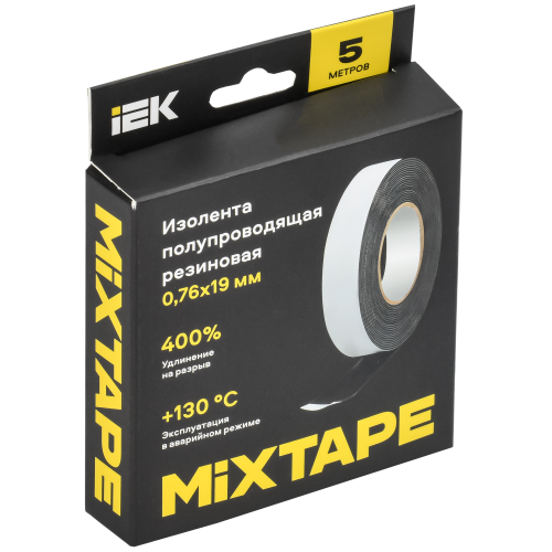 MIXTAPE PRO Изолента полупроводящая резиновая 0,76х19мм 5м 13 IEK
