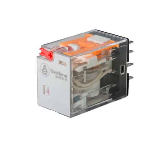 Реле 6A 4CO 110VAC тест кнопка LED
