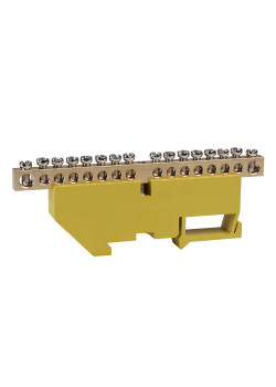 Шина нулевая с изолятором OptiKit BB-D-PE-DIN-16-6х9-желтый