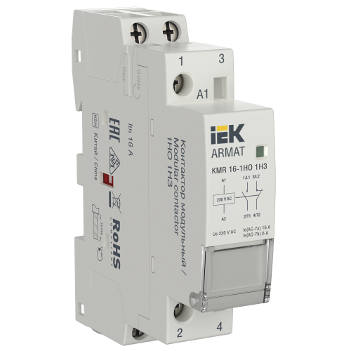 ARMAT Контактор модульный KMR 16А 230В AC 1НО 1НЗ IEK