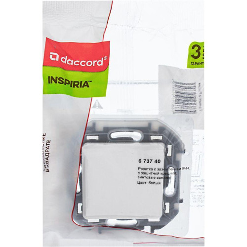 Розетка 1-м СП Inspiria 16А IP44 250В 2P+E защ. шторки с крышкой немецк. стандарт механизм бел. Leg 673740 Розетка 1-м СП Inspiria 16А IP44 250В 2P+E защ. шторки с крышкой немецк. стандарт механизм бел. Leg 673740