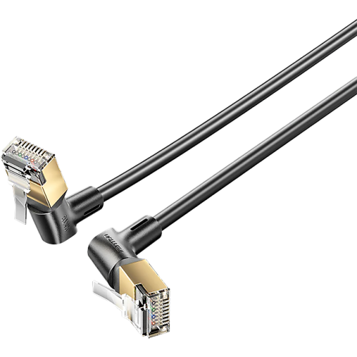 Vention IKLBG STP cat.8, RJ45 угол 360 - 1,5м. Черный
