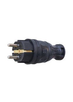 Вилка прямая 16А с заземл. каучук TOKOV ELECTRIC TKE-C05-KV-Z