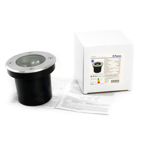 Светодиодный светильник тротуарный (грунтовый) Feron SP2801, 3W, AC/DC12-24V, низковольтный, 3000К, черный, D100*H80mm, вн.диаметр:70m Светодиодный светильник тротуарный (грунтовый) Feron SP2801, 3W, AC/DC12-24V, низковольтный, 3000К, черный, D100*H80mm, вн.диаметр:70m