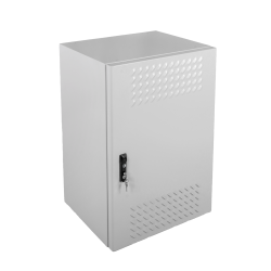 Шкаф коммутационный ЦМО (ШТВ-Н-15.6.3-4ААА) настенный 15U 600x330мм пер.дв.металл несъемн.бок.пан. 57кг серый 220мм 44кг 760мм IP65 уличный всепогодный