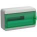 TEKFOR Корпус пластиковый КМПн-18 IP65 зеленая прозрачная дверь IEK