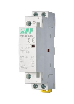 Контактор модульный ST25-20-24 DC 2НО 2.2Вт 2мод. монтаж на DIN-рейку F&F EA13.001.022