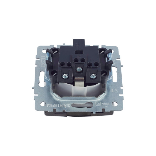 BRITE Розетка 1-местная с заземлением с защитными шторками и крышкой 16А IP44 РСбш10-3-44-БрТБ темная бронза IEK BRITE Розетка 1-местная с заземлением с защитными шторками и крышкой 16А IP44 РСбш10-3-44-БрТБ темная бронза IEK