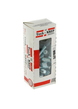 Болт DIN933 с шестигранной головкой М8х25 оцинк. (уп.40шт) Tech-KREP 105208