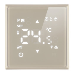 Терморегулятор Wi-Fi (механизм), STEKKER, 250В, 3500Вт, серия Эмили, RSW00-5119-08, кашемир, soft touch