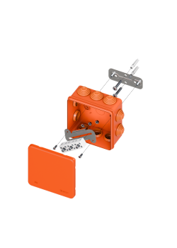 Коробка огнестойкая E45 100x100x50мм с клеммниками 6 полюсов 0,5-4мм2 IP55 HF EKF