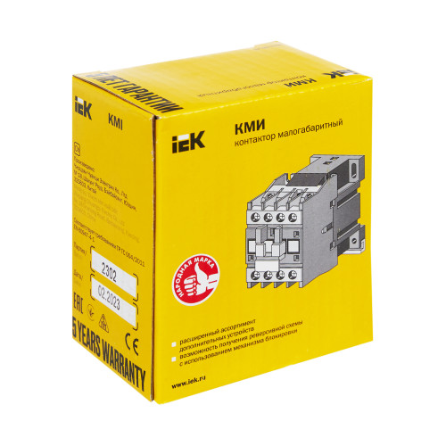 Контактор КМИ-11210 12А 230В/АС3 1NO IEK Контактор КМИ-11210 12А 230В/АС3 1NO IEK