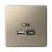 ARTGALLERY USB РОЗЕТКА A + тип-C 45Вт высокоскор.заряд. QC, PD, механизм, ШАМПАНЬ ARTGALLERY USB РОЗЕТКА A + тип-C 45Вт высокоскор.заряд. QC, PD, механизм, ШАМПАНЬ
