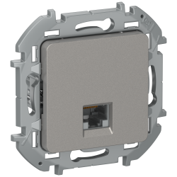 IEKINSPIRIA Розетка компьютерная RJ45 категория 5Е UTP 6731171 дымчатый IEK