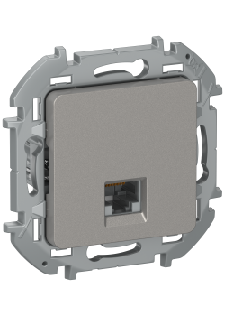 IEKINSPIRIA Розетка компьютерная RJ45 категория 5Е UTP 6731171 дымчатый IEK
