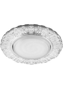 Светильник встраиваемый с белой LED подсветкой Feron CD4023 потолочный GX53 без лампы прозрачный