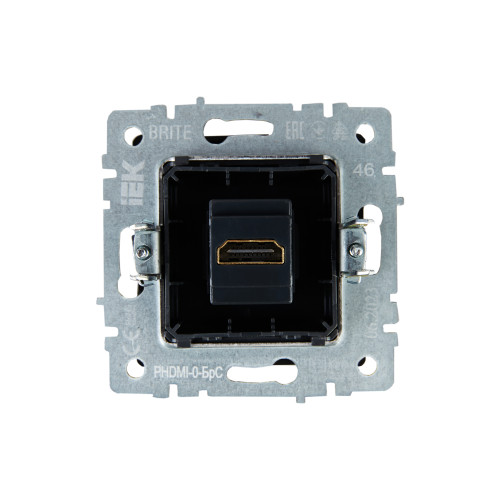 BRITE Розетка HDMI РHDMI-0-БрС сталь IEK BRITE Розетка HDMI РHDMI-0-БрС сталь IEK