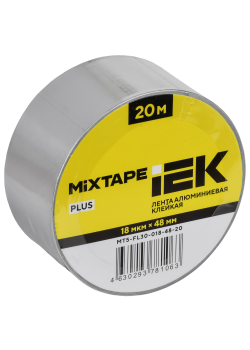 MIXTAPE PLUS Лента алюминиевая клейкая 18мкм 48ммх20м IEK