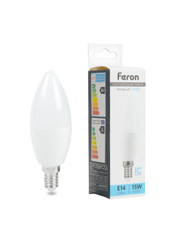 Лампа светодиодная Feron LB-980 Свеча E14 15W 175-265V 6400K